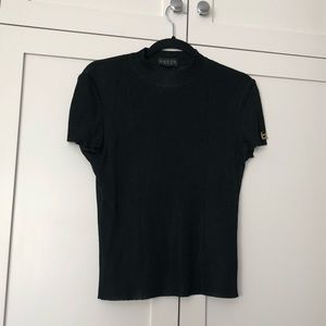 Short sleeve viscose top